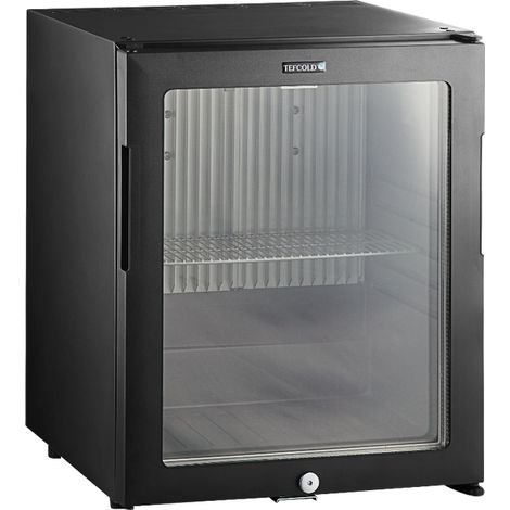 Mini Armoire Réfrigérée Mini-Bar Noir Vitré 26 L - Tefcold