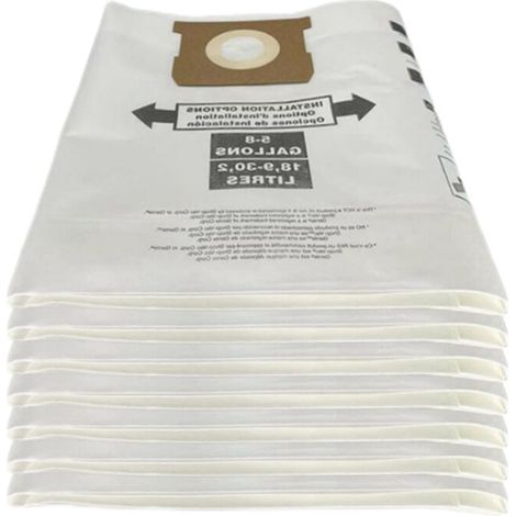 Lot de 7 sacs universels pour aspirateur (5 à 8 gallons) compatibles avec les aspirateurs d'atelier Ridgid VF.-AquaForge (1/5)