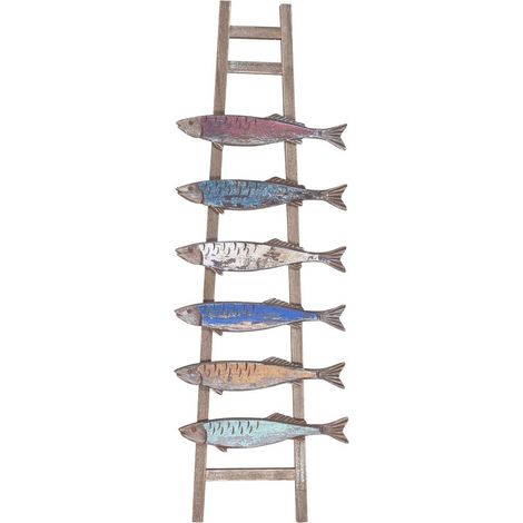 Signes Grimalt Parete piatto in legno Piastre di legno multicolore per scale di pesce 2x23x70cm 22134 (1/3)
