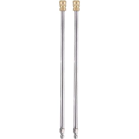 Juego de 2 extensiones para pistola de hidrolimpiadora, de 30,5 cm, con conexión rápida de 1/4" para hidrolimpiadoras y fregadoras de suelos.