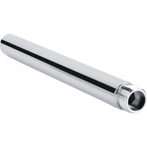 Bras de Douche Extension en Acier Inoxydable Rallonge de Douche 20cm Tube D'extension de Douche Rond G 1/2" Bras D'extension de Pomme de Douche Accessoire de Salle de Bain (1/5)