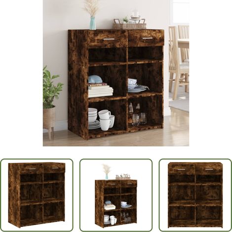 Holzschrank -  Sideboard Räuchereiche 80x42,5x93 cm Holzwerkstoff (1/5)