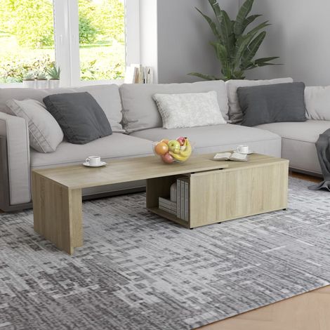 FIMEI Table basse Chêne sonoma 150x50x35 cm Aggloméré (1/5)