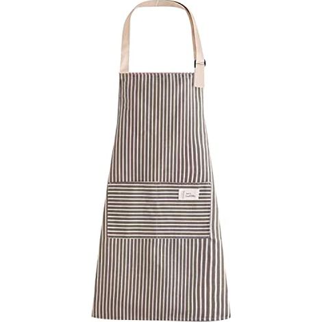 Tablier de cuisine de chef, tablier ajustable avec poches, tablier de cuisine imperméable, adapté à la cuisine, à la pâtisserie et au jardinage. (1/5)