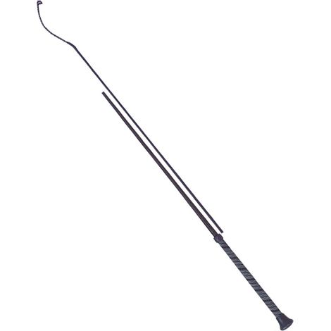 Fouet de dressage Fleck avec manche en toile caoutchoutée de 120 cm
