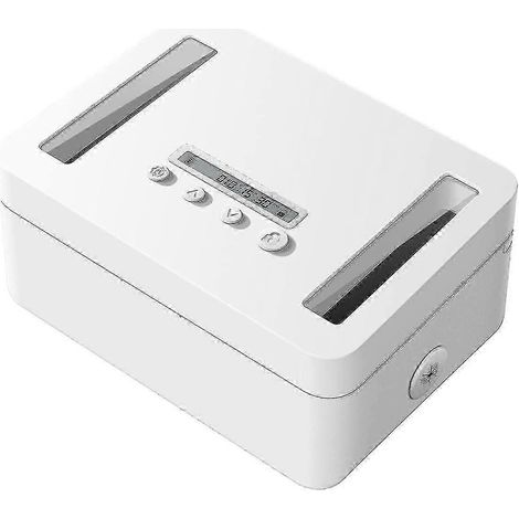 Coffre-fort à minuterie en métal, avec sécurité enfant et affichage LED, compatible avec téléphones, en-cas et alcool. (1/5)