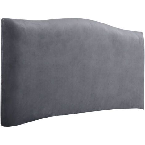 Sollbry Housse de tête de lit élastique pour tête de lit -150 cm-pour tête de lit 140-170 cm, gris (1/5)