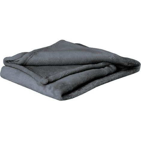 Einfarbige Decke 150x200 "CASHMERE TOUCH" Grau (1/2)