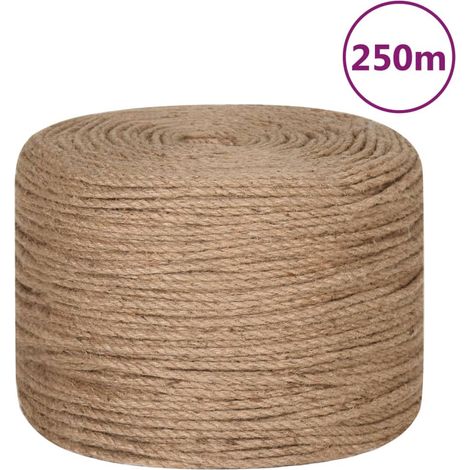 Cuerda de yute 250 m de longitud y 6 mm de grosor vidaXL