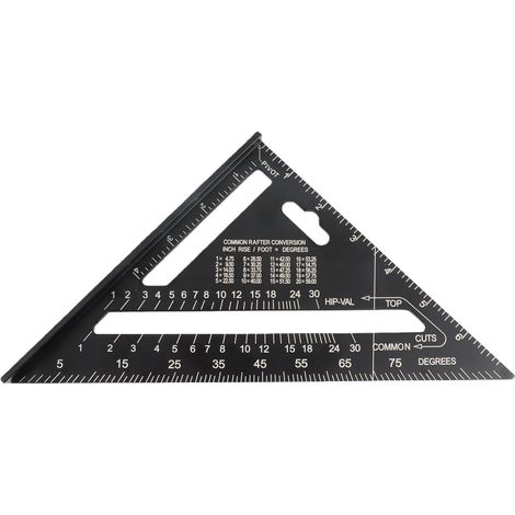 Équerre de vérificationÉquerre Triangle 7 Pouces Aluminium pour Menuisier Outil Mesure Portable DIY (1/5)