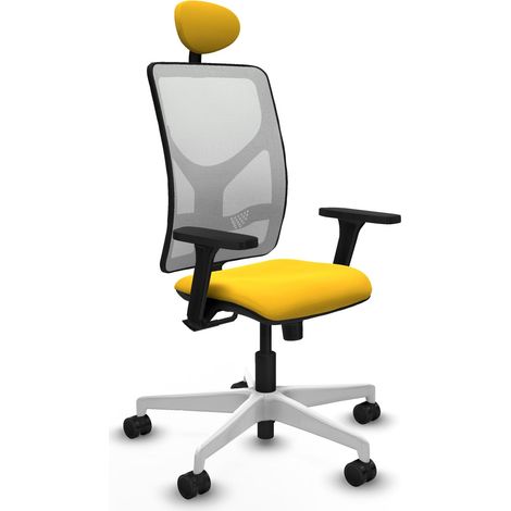 Sedia da ufficio piqueras y crespo Motilla giallo ecopelle (1/2)