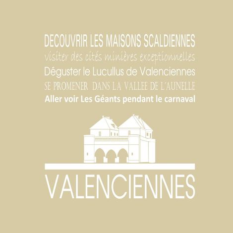 Tableau sur toile Valenciennes beige 30x30 cm - Impression sur Toile Murale Décorative - Image imprimée en HD sur Toile - Toile sur Châssis en Bois FSC - Fabriqué en France