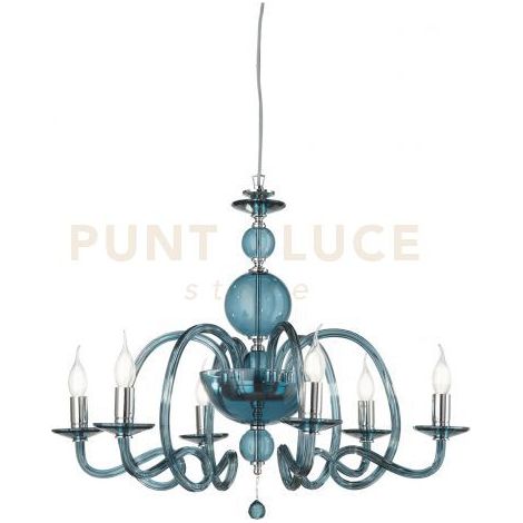 LAMPADARIO VIVALDI 6 LUCI OTTANIO CROMO ATTACCO E14 D.75CM