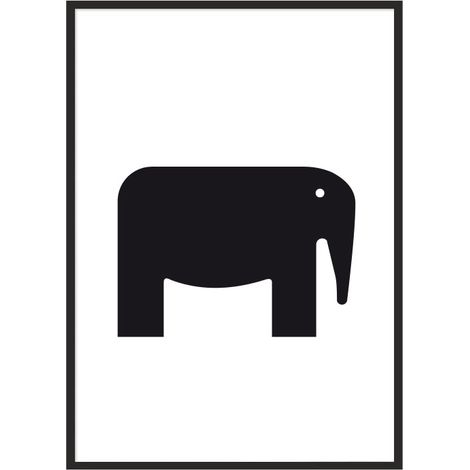 Bildplakat im Rahmen A4 cm Elefant PD037 (1/4)