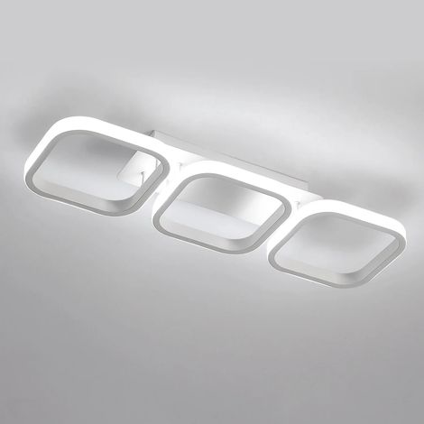 Plafonnier LED blanc moderne, lampe plafond lumière froide 6500K pour salon, salle à manger, couloir et chambre (1/5)