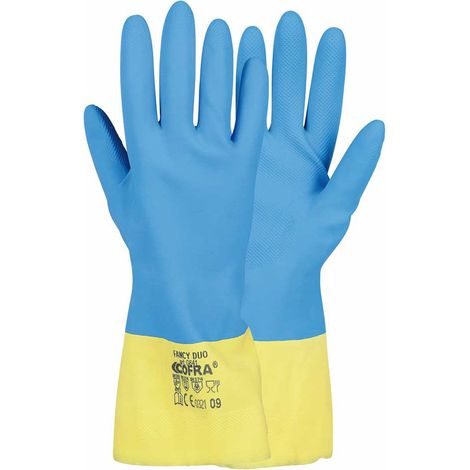 Cofra Latex/Neopren Gummihandschuhe für Lebensmittel und Chemie 7 (1/3)