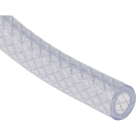 Tube flexible PVC renforcé, Ø 8mmx13.5mm, 25m, pour Produit chimique, Air comprimé, Alimentation, Liquide, Eau ( Prix pour Bobine de 25 Mètres )