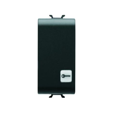 BOUTON-POU. 1M 1P NO 16A 'CLÉ' NOIR GEWISS GW12152