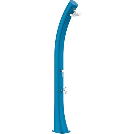 STARMATRIX Ducha Solar de gran taman Grande en Polietileno HD Color Azul RAL 5012 226 cm De 40 Litros Ideal para Jardín Piscina y Actividades al Aire Libre Modelo Rio xxl Blue