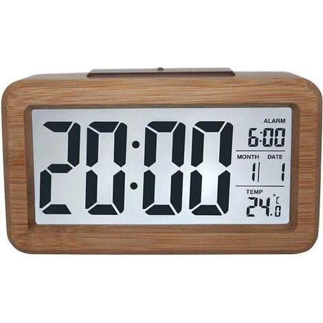 Reveil Matin Radio Reveil Bois Vintage Reveil Lumiere Bois Massif Mode Horloge Intelligente ÉLectronique Horloge ÉLectronique RéVeil en Bois Massif (1/3)