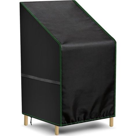 Teloni di copertura per sedie da giardino, coperture protettive per sedie da giardino, proteggono i tuoi mobili, tessuto Oxford impermeabile, 70 x 90 x 80/120 cm, nero (1/5)