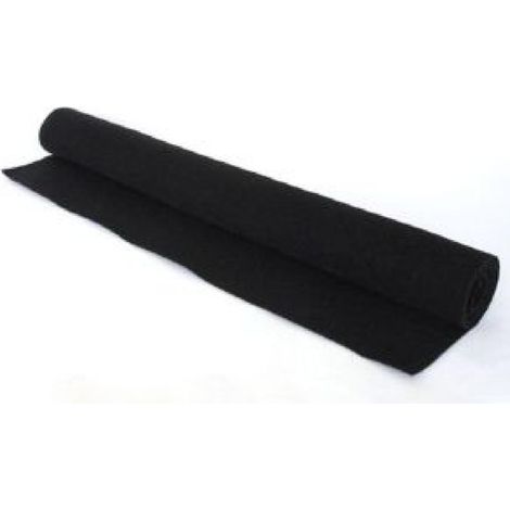 Adnauto – Moquette de sol en rouleau acoustique – Noir – Lisse – 0.7m de large – 1.4m de long – Pour espaces confinés