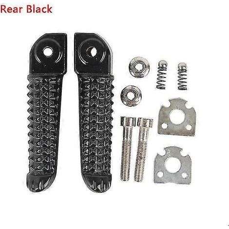Motorrad-Fußrasten hinten und vorne für Yamaha YZF R1 2002–2020, R6 2003–2020, YZF R6S, R1M – hinten, schwarz (1/5)