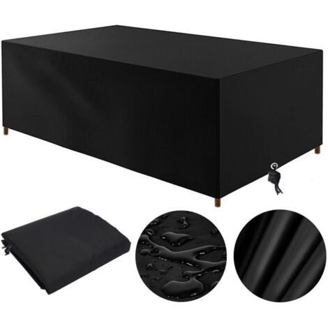 HOXILEELEO - Housse imperméable pour mobilier de jardin 210 x 110 x 70 cm – Tissu Oxford résistant aux UV et aux déchirures – Protection optimale pour mobilier rectangulaire (1/5)