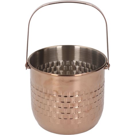 Seau à vin double paroi en acier inoxydable isolé, seau à glace pour bar KTV, dîner, or rose (1/5)