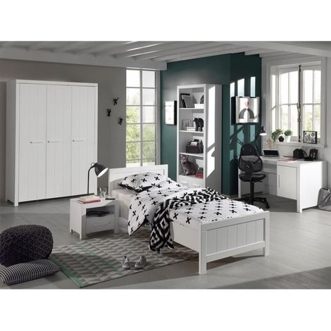 Chambre Complète Enfant 6P "Erik II" Blanc (1/5)