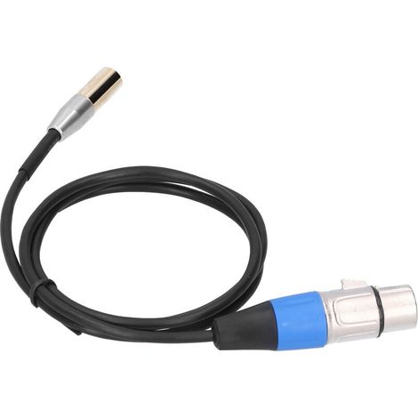 Câble Mini Jack 3.5mm Mâle vers XLR Femelle 1 Mètre - Connecteur Zinc, Câble Audio Cuivre (1/5)