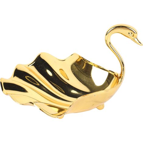 Coupe à fruits Paon Doré, style nordique, plat à bonbons en métal, bol décoratif pour clés, plateau à snacks, décoration intérieure. (1/5)