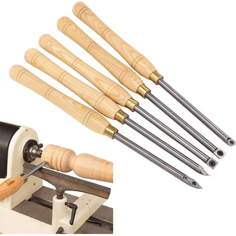 Outil de tour à bois portatif jetable, outil de tour à bois détachable, lot de 5 (1/5)