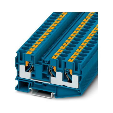 PT 10-twin BU - Conector pasante azul