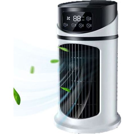 Tragbarer Mini-USB-Ventilator mit 6 Geschwindigkeitsstufen, Tisch-Luftkühler mit Touchscreen, für Schlafzimmer, Zelt, Zimmer, Auto, Wohnmobil und Camping (1/5)