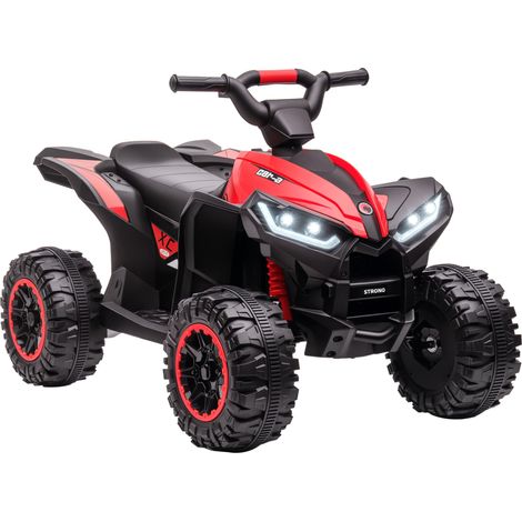 Quad électrique enfant 12V 2 vitesses avec roues larges, klaxon et phares LED rouge