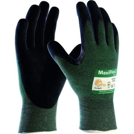 Gants Anticoupure Nitrile ATG MaxiFlex Cut 34-8743 - EPI Cat. II EN 388 - Respirants 360 - Taille 10 - Lot 12