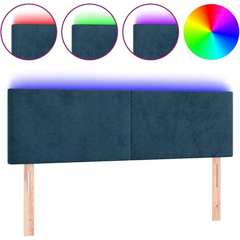Maison Exclusive - Cabecero con LED de terciopelo marrón oscuro 1 (1/5)