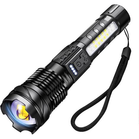 Torcia militare - Torcia militare ricaricabile - Torcia a LED ricaricabile - Torcia ricaricabile