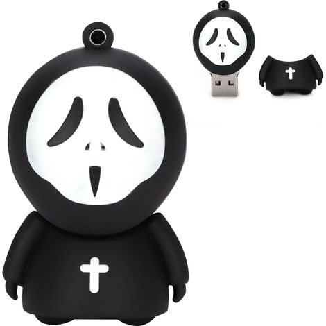 Clé USB Fantôme Sans Visage 2 Go - Stockage Portable, Cadeau Halloween, Mémoire Flash Cartoon