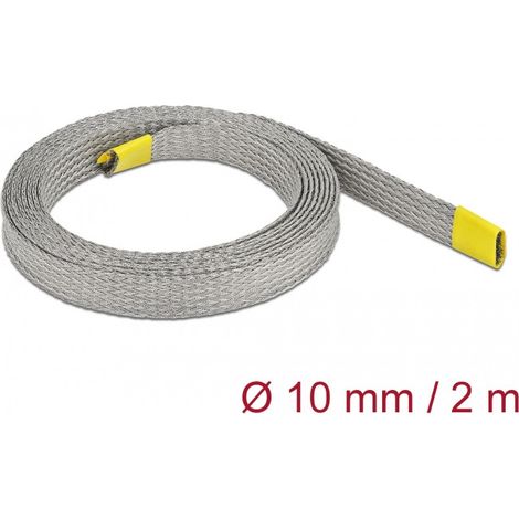 DELOCK TUYAU TRESSÉ EXTENSIBLE POUR BLINDAGE EMV 2 M X 10 MM