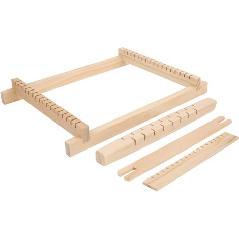 Mini telar de madera tradicional para armar, telar de tejer hecho a mano, juguete educativo para niños.