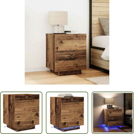 Rangement chambre -  Cabinet de chevet Bois ancien 45 x 40 x 55 cm Bois d'ingénierie (1/5)
