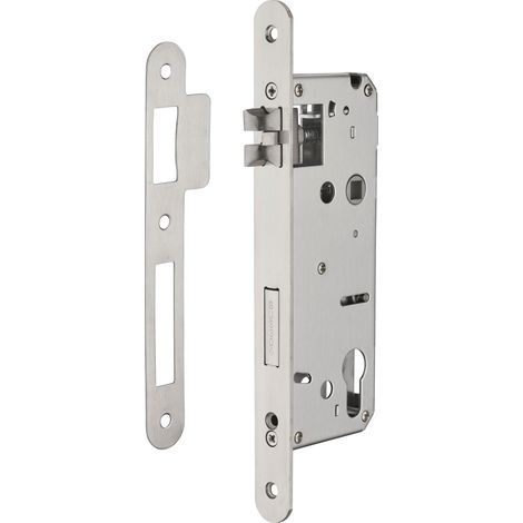 Serrure encast. Intelock trou cylindre pour poignées connectées, inox, axe50mm, entr'axes70mm, carré8, BR - INTELOCK (1/2)