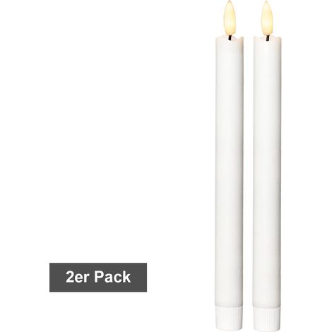 FLAMME ANTILUMIÈRE LED / Paquet de 2 / 23 cm / Batterie / minuterie (1/4)