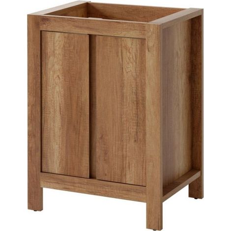 Meuble sous vasque - 60 x 46 x 79 cm - Typical oak - Livraison gratuite (1/3)