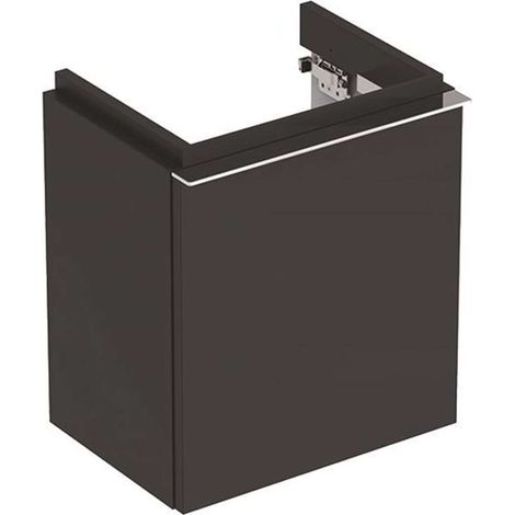 Mobile base Geberit iCon per lavabo, con un'anta: Larghezza 37cm, Altezza 42cm, Profondità 28cm, Grigio Vellutato / Laccato opaco (1/3)