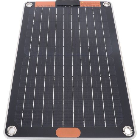 Panneau Photovoltaïque Nomade 15W 5V 2A Double Sortie USB-C Silicium Monocristallin Chargeur Solaire pour Smartphone Caméra Tablette 33.6x21.6cm avec 4 Ventouses Câble 2 Pinces (1/5)