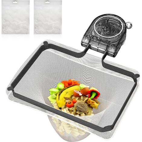Sink Drain Strainer, Filtre D'évier de Cuisine avec 100 Mailles Filtrantes, Strainer Sink, Passoire Evier Cuisine à Ventouse, Pliable pour légumes, Fruits, Résidus de Cuisine (Gris) (1/5)