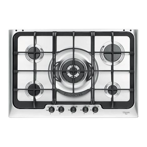 Electrolux PX750UOV SoftLine Piano cottura a gas 75 cm 5 fuochi griglie in ghisa accensione elettronica colore Acciaio Inox (1/2)